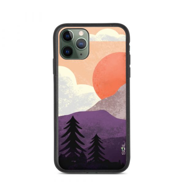 Mountain Sunset - Biodegradable iPhone Case - biodegradable iphone case iphone 11 pro case on phone 60a3a1f996f26 - SoilCase - Eco-Friendly, Sustainable, Biodegradable & Compostable phone case for iPhone