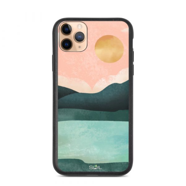 Mountain Lake Sunset - Eco-Friendly Biodegradable iPhone Case - biodegradable iphone case iphone 11 pro max case on phone 60a3a3ae4ddd4 - SoilCase - Eco-Friendly, Sustainable, Biodegradable & Compostable phone case for iPhone