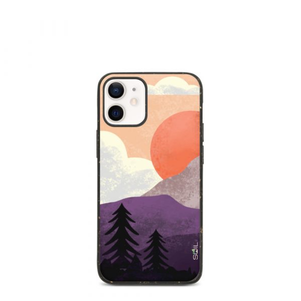 Mountain Sunset - Biodegradable iPhone Case - biodegradable iphone case iphone 12 mini case on phone 60a3a1f9970bc - SoilCase - Eco-Friendly, Sustainable, Biodegradable & Compostable phone case for iPhone