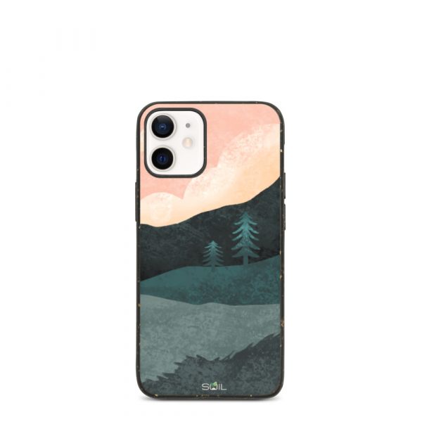 Hills at Sunset - Eco-Friendly Biodegradable iPhone Case - biodegradable iphone case iphone 12 mini case on phone 60a3a3d8e1f80 - SoilCase - Eco-Friendly, Sustainable, Biodegradable & Compostable phone case for iPhone