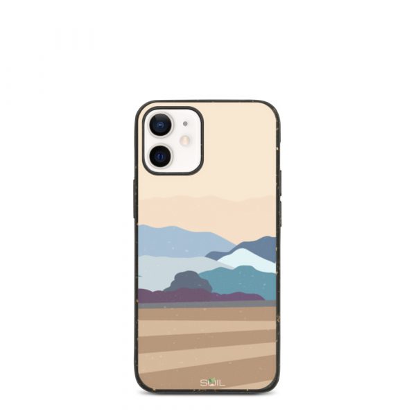 Field & Mountains - Eco-Friendly Biodegradable iPhone Case - biodegradable iphone case iphone 12 mini case on phone 60a3a47b1592b - SoilCase - Eco-Friendly, Sustainable, Biodegradable & Compostable phone case for iPhone
