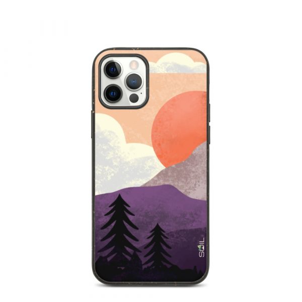 Mountain Sunset - Biodegradable iPhone Case - biodegradable iphone case iphone 12 pro case on phone 60a3a1f997130 - SoilCase - Eco-Friendly, Sustainable, Biodegradable & Compostable phone case for iPhone