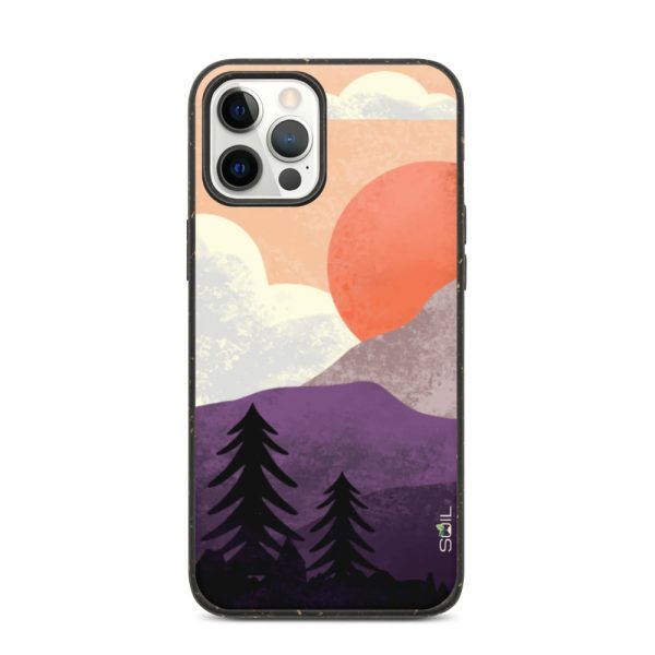 Mountain Sunset - Biodegradable iPhone Case - biodegradable iphone case iphone 12 pro max case on phone 60a3a1f996c14 - SoilCase - Eco-Friendly, Sustainable, Biodegradable & Compostable phone case for iPhone