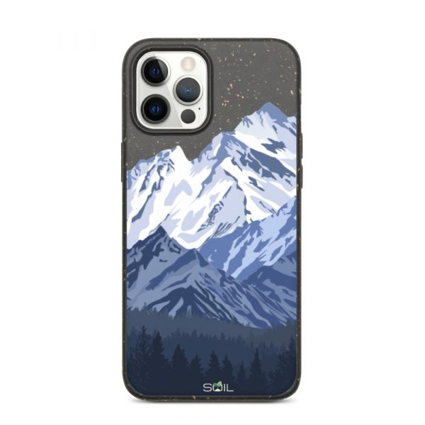 Snowy Mountain Peak - Eco-Friendly Biodegradable iPhone Case - biodegradable iphone case iphone 12 pro max case on phone 60a3a4ce12521 - SoilCase - Eco-Friendly, Sustainable, Biodegradable & Compostable phone case for iPhone