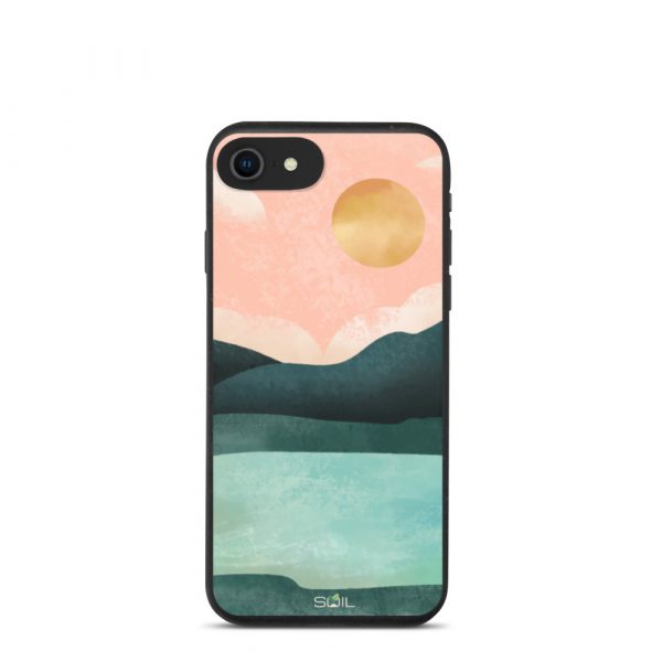 Mountain Lake Sunset - Eco-Friendly Biodegradable iPhone Case - biodegradable iphone case iphone 7 8 se case on phone 60a3a3ae4e13e - SoilCase - Eco-Friendly, Sustainable, Biodegradable & Compostable phone case for iPhone