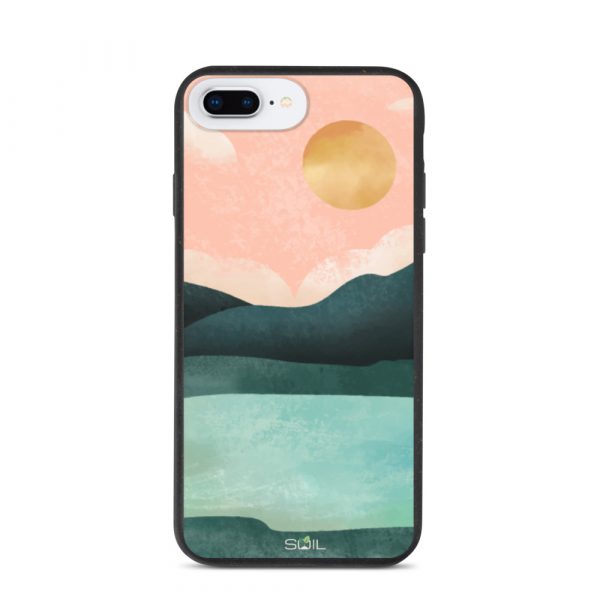 Mountain Lake Sunset - Eco-Friendly Biodegradable iPhone Case - biodegradable iphone case iphone 7 plus 8 plus case on phone 60a3a3ae4e09a - SoilCase - Eco-Friendly, Sustainable, Biodegradable & Compostable phone case for iPhone