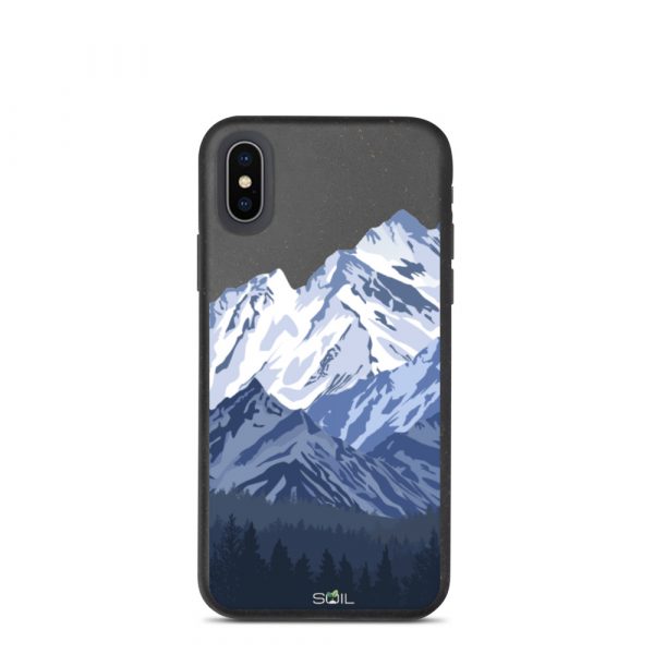 Snowy Mountain Peak - Eco-Friendly Biodegradable iPhone Case - biodegradable iphone case iphone x xs case on phone 60a3a4ce12be5 - SoilCase - Eco-Friendly, Sustainable, Biodegradable & Compostable phone case for iPhone