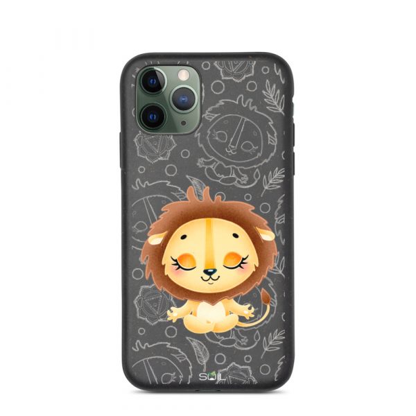 Baby Lion- Yoga Kids - Biodegradable iPhone Case - biodegradable iphone case iphone 11 pro case on phone 60b8e77a6bd3d - SoilCase - Eco-Friendly, Sustainable, Biodegradable & Compostable phone case for iPhone