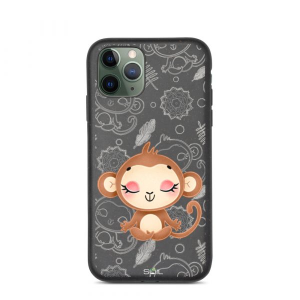 Baby Monkey - Yoga Kids - Eco-Friendly Biodegradable iPhone Case - biodegradable iphone case iphone 11 pro case on phone 60b8e8506cd03 - SoilCase - Eco-Friendly, Sustainable, Biodegradable & Compostable phone case for iPhone