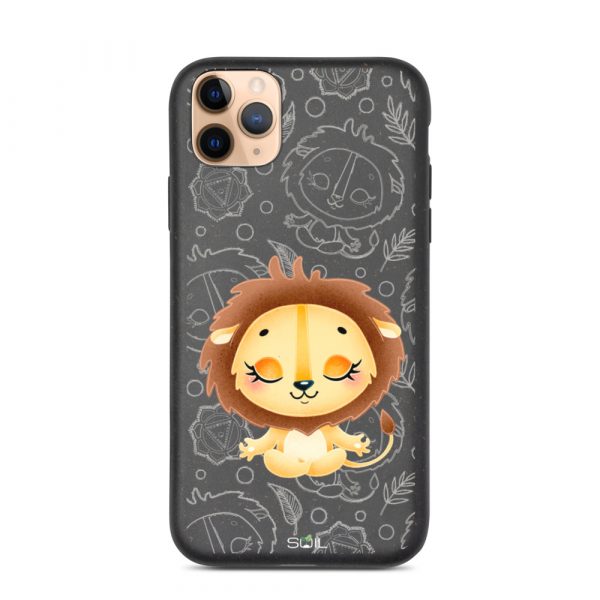 Baby Lion- Yoga Kids - Biodegradable iPhone Case - biodegradable iphone case iphone 11 pro max case on phone 60b8e77a6bdfc - SoilCase - Eco-Friendly, Sustainable, Biodegradable & Compostable phone case for iPhone