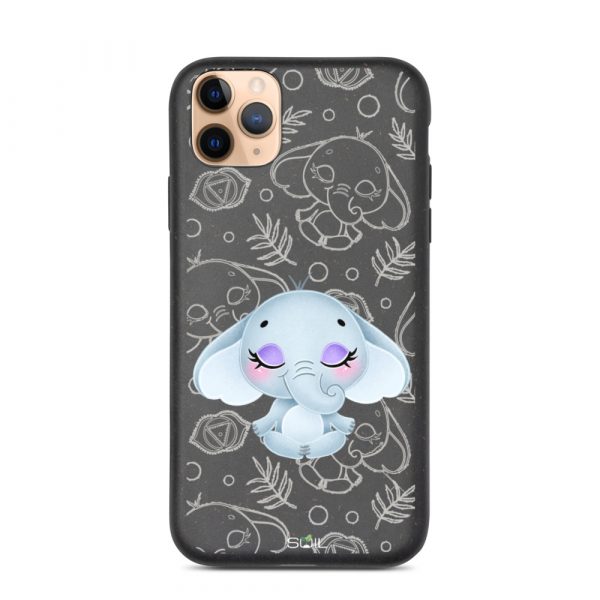Baby Elephant - Yoga Kids - Eco-Friendly Biodegradable iPhone Case - biodegradable iphone case iphone 11 pro max case on phone 60b8e81806cbc - SoilCase - Eco-Friendly, Sustainable, Biodegradable & Compostable phone case for iPhone