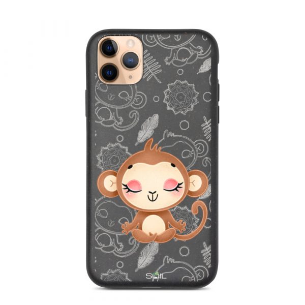 Baby Monkey - Yoga Kids - Eco-Friendly Biodegradable iPhone Case - biodegradable iphone case iphone 11 pro max case on phone 60b8e8506cdc7 - SoilCase - Eco-Friendly, Sustainable, Biodegradable & Compostable phone case for iPhone