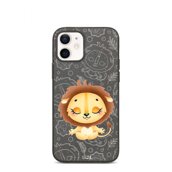 Baby Lion- Yoga Kids - Biodegradable iPhone Case - biodegradable iphone case iphone 12 case on phone 60b8e77a6bea6 - SoilCase - Eco-Friendly, Sustainable, Biodegradable & Compostable phone case for iPhone