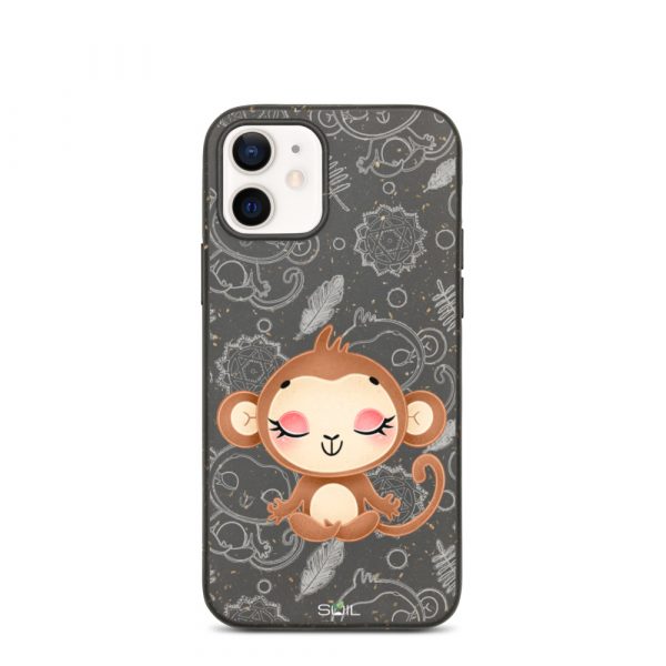 Baby Monkey - Yoga Kids - Eco-Friendly Biodegradable iPhone Case - biodegradable iphone case iphone 12 case on phone 60b8e8506ce88 - SoilCase - Eco-Friendly, Sustainable, Biodegradable & Compostable phone case for iPhone