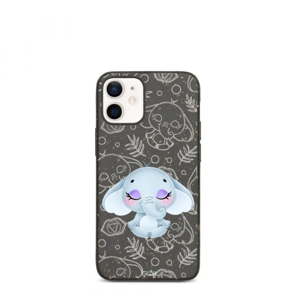 Baby Elephant - Yoga Kids - Eco-Friendly Biodegradable iPhone Case - biodegradable iphone case iphone 12 mini case on phone 60b8e81806e39 - SoilCase - Eco-Friendly, Sustainable, Biodegradable & Compostable phone case for iPhone