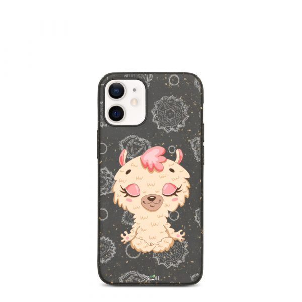 Baby Llama- Yoga Kids - Eco-Friendly Biodegradable iPhone Case - biodegradable iphone case iphone 12 mini case on phone 60b8e8788ca27 - SoilCase - Eco-Friendly, Sustainable, Biodegradable & Compostable phone case for iPhone