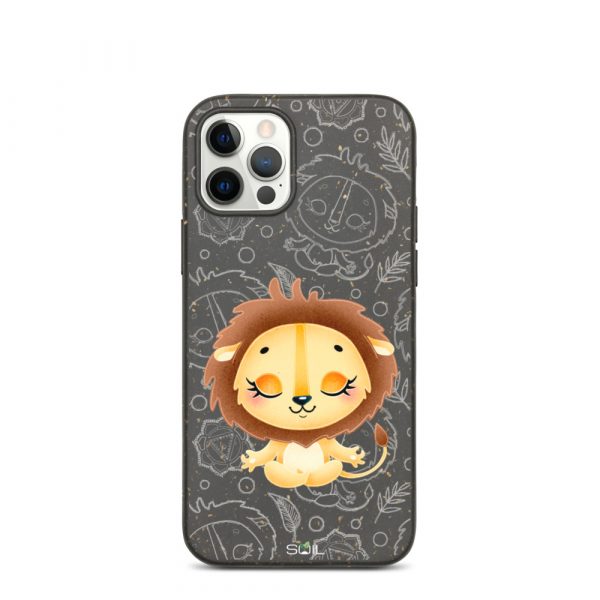 Baby Lion- Yoga Kids - Biodegradable iPhone Case - biodegradable iphone case iphone 12 pro case on phone 60b8e77a6c00d - SoilCase - Eco-Friendly, Sustainable, Biodegradable & Compostable phone case for iPhone