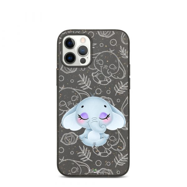 Baby Elephant - Yoga Kids - Eco-Friendly Biodegradable iPhone Case - biodegradable iphone case iphone 12 pro case on phone 60b8e81806ef9 - SoilCase - Eco-Friendly, Sustainable, Biodegradable & Compostable phone case for iPhone