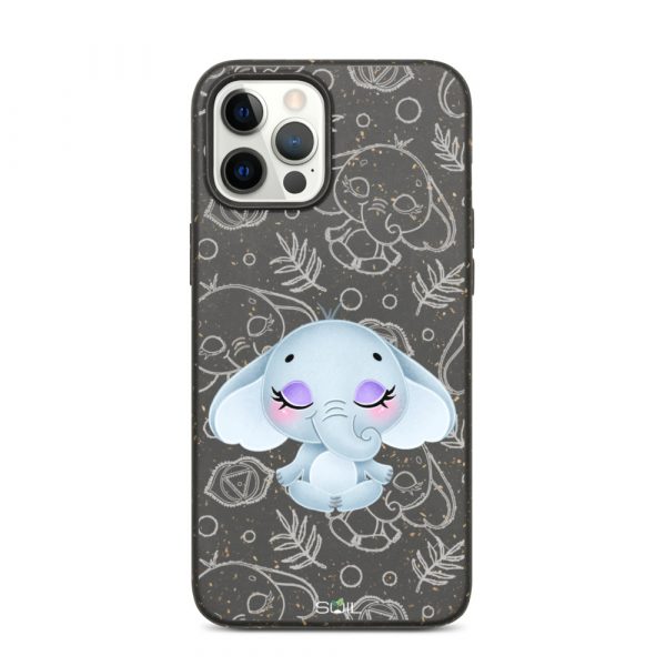 Baby Elephant - Yoga Kids - Eco-Friendly Biodegradable iPhone Case - biodegradable iphone case iphone 12 pro max case on phone 60b8e81806a2e - SoilCase - Eco-Friendly, Sustainable, Biodegradable & Compostable phone case for iPhone
