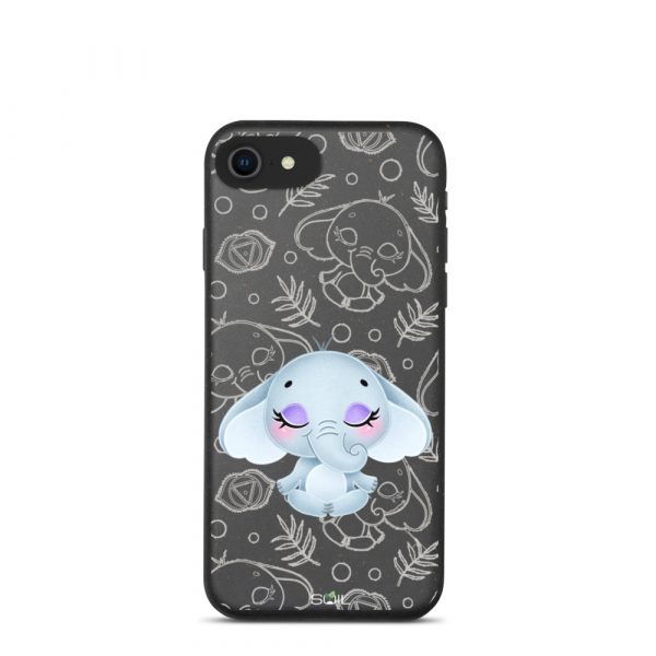 Baby Elephant - Yoga Kids - Eco-Friendly Biodegradable iPhone Case - biodegradable iphone case iphone 7 8 se case on phone 60b8e818070bb - SoilCase - Eco-Friendly, Sustainable, Biodegradable & Compostable phone case for iPhone
