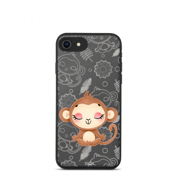 Baby Monkey - Yoga Kids - Eco-Friendly Biodegradable iPhone Case - biodegradable iphone case iphone 7 8 se case on phone 60b8e8506d1f1 - SoilCase - Eco-Friendly, Sustainable, Biodegradable & Compostable phone case for iPhone