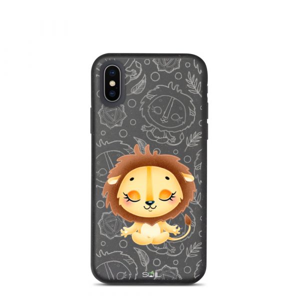 Baby Lion- Yoga Kids - Biodegradable iPhone Case - biodegradable iphone case iphone x xs case on phone 60b8e77a6c2b0 - SoilCase - Eco-Friendly, Sustainable, Biodegradable & Compostable phone case for iPhone