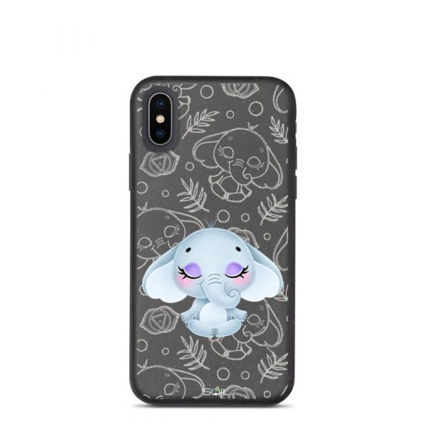 Baby Elephant - Yoga Kids - Eco-Friendly Biodegradable iPhone Case - biodegradable iphone case iphone x xs case on phone 60b8e8180717d - SoilCase - Eco-Friendly, Sustainable, Biodegradable & Compostable phone case for iPhone