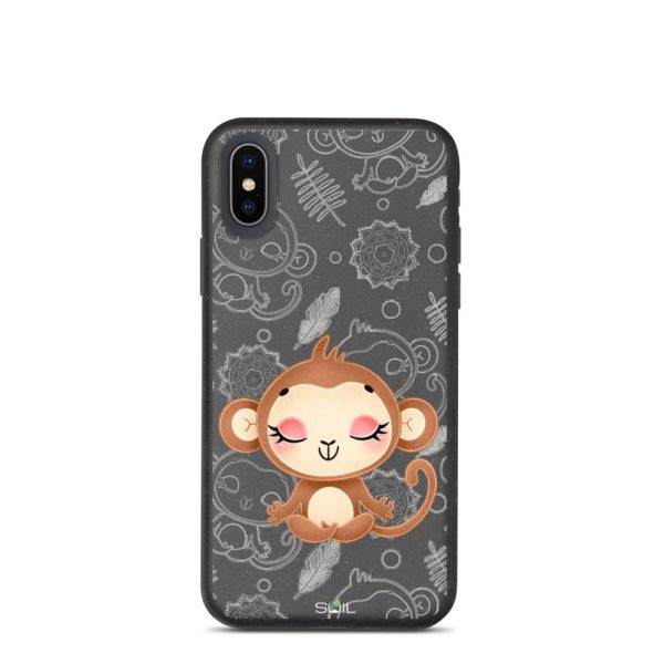 Baby Monkey - Yoga Kids - Eco-Friendly Biodegradable iPhone Case - biodegradable iphone case iphone x xs case on phone 60b8e8506d2a5 - SoilCase - Eco-Friendly, Sustainable, Biodegradable & Compostable phone case for iPhone