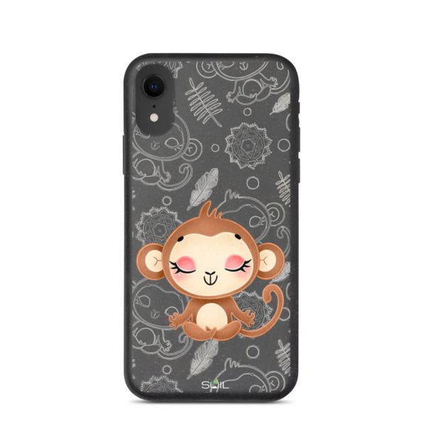 Baby Monkey - Yoga Kids - Eco-Friendly Biodegradable iPhone Case - biodegradable iphone case iphone xr case on phone 60b8e8506d35f - SoilCase - Eco-Friendly, Sustainable, Biodegradable & Compostable phone case for iPhone