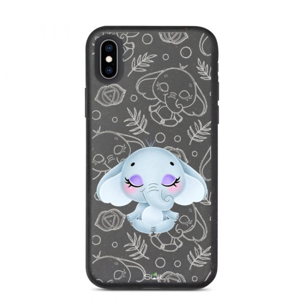 Baby Elephant - Yoga Kids - Eco-Friendly Biodegradable iPhone Case - biodegradable iphone case iphone xs max case on phone 60b8e818072fe - SoilCase - Eco-Friendly, Sustainable, Biodegradable & Compostable phone case for iPhone