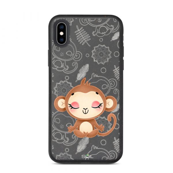 Baby Monkey - Yoga Kids - Eco-Friendly Biodegradable iPhone Case - biodegradable iphone case iphone xs max case on phone 60b8e8506d416 - SoilCase - Eco-Friendly, Sustainable, Biodegradable & Compostable phone case for iPhone
